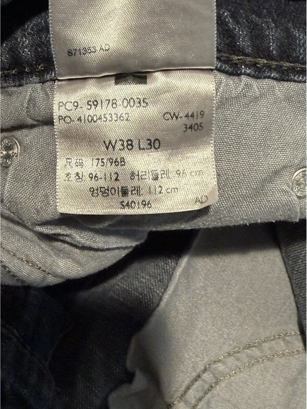Mens Signature By Levi Jeans Size 38x30 Blue S37 Slim